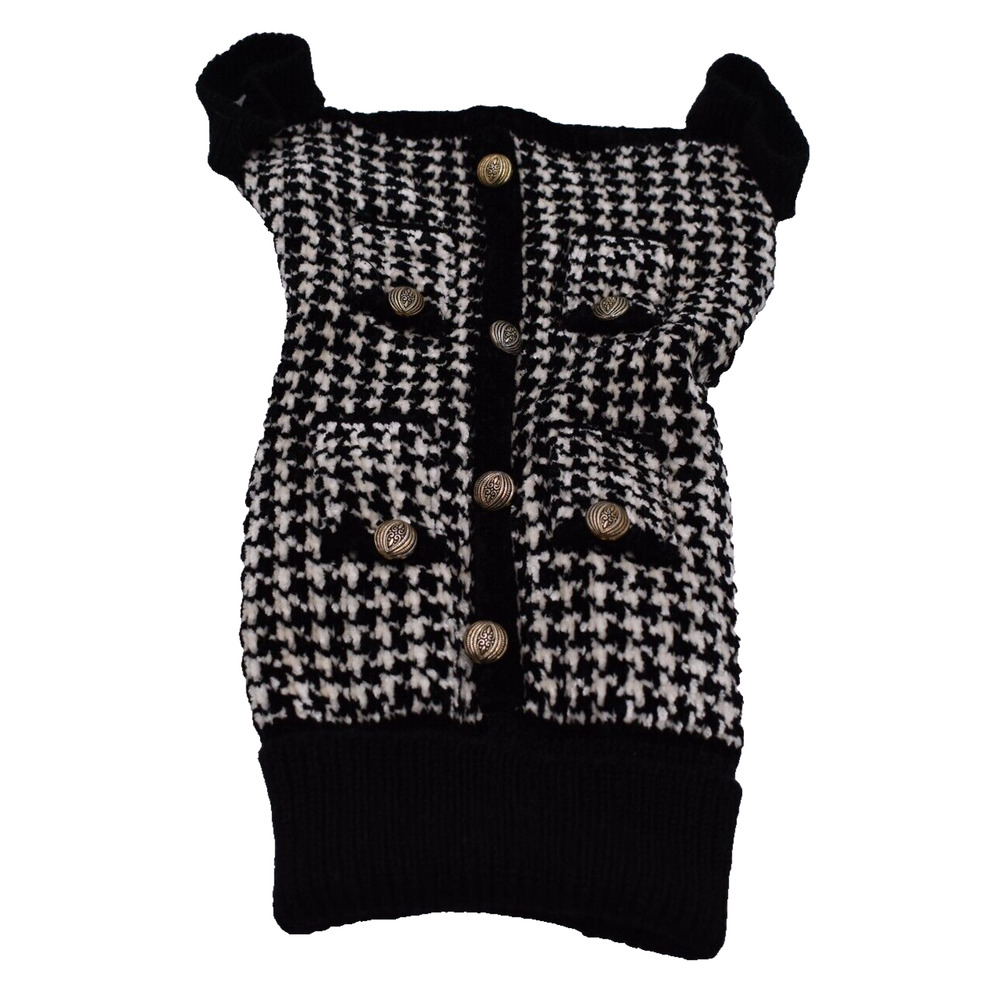 MAXX'S CLOSET Herringbone Sweater for Small Dogs & Puppies 14" Long (12-15 lbs)